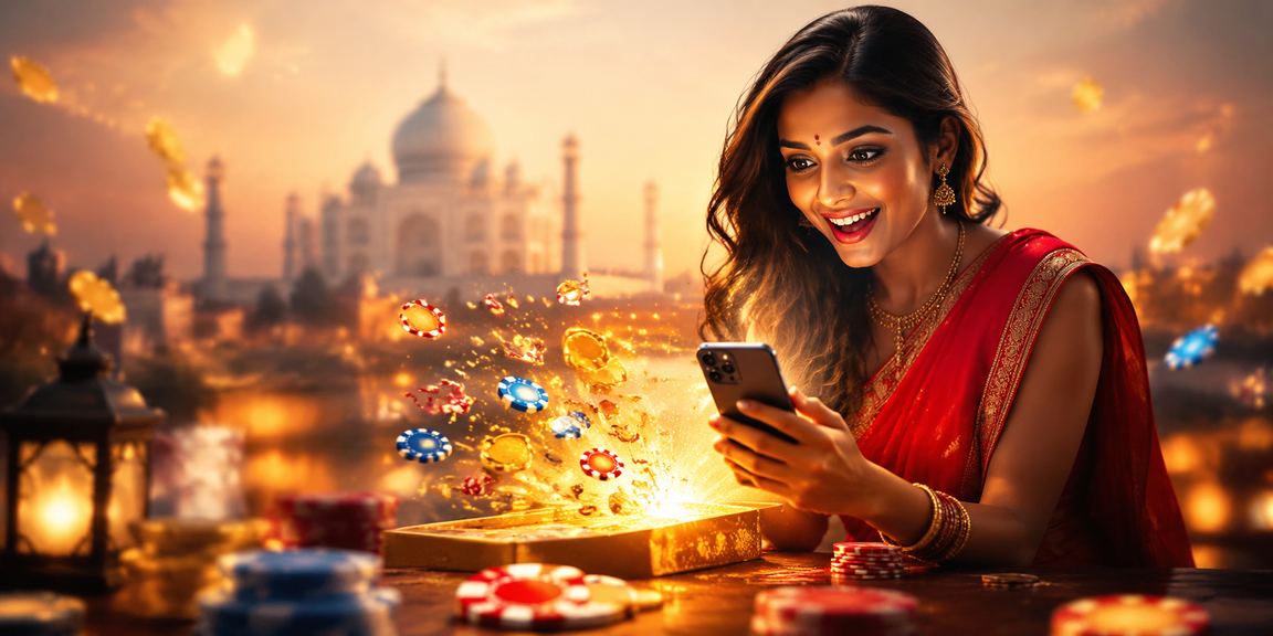 Taj Mahal with warm red and gold tones symbolizing registration bonus