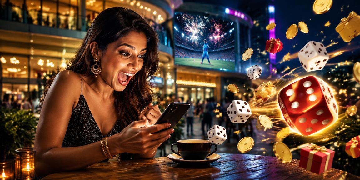 Dice game scene at an Indian location representing entertainment and chance